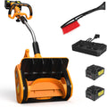 gogonova Schneefräse, 35 cm, 20 cm, 8 m, Orange/Schwarz/Rot, 2x20 V Akku-, Arbeitsbreite, Höhe, ±30° Verstellbarer Schneewurf (bis )