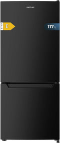 Cecotec Kühlschrank, 117 L, Schwarz, Kombi No Frost Bolero CoolMarket Combi 117 DF E. Klasse E, er Kombi, Defrost
