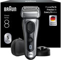 Braun Elektrorasierer, Silber, Series 8 Herren, 4+1 Präzisionskopf und Trimmer, SensoAdapt für jede Bartdichte