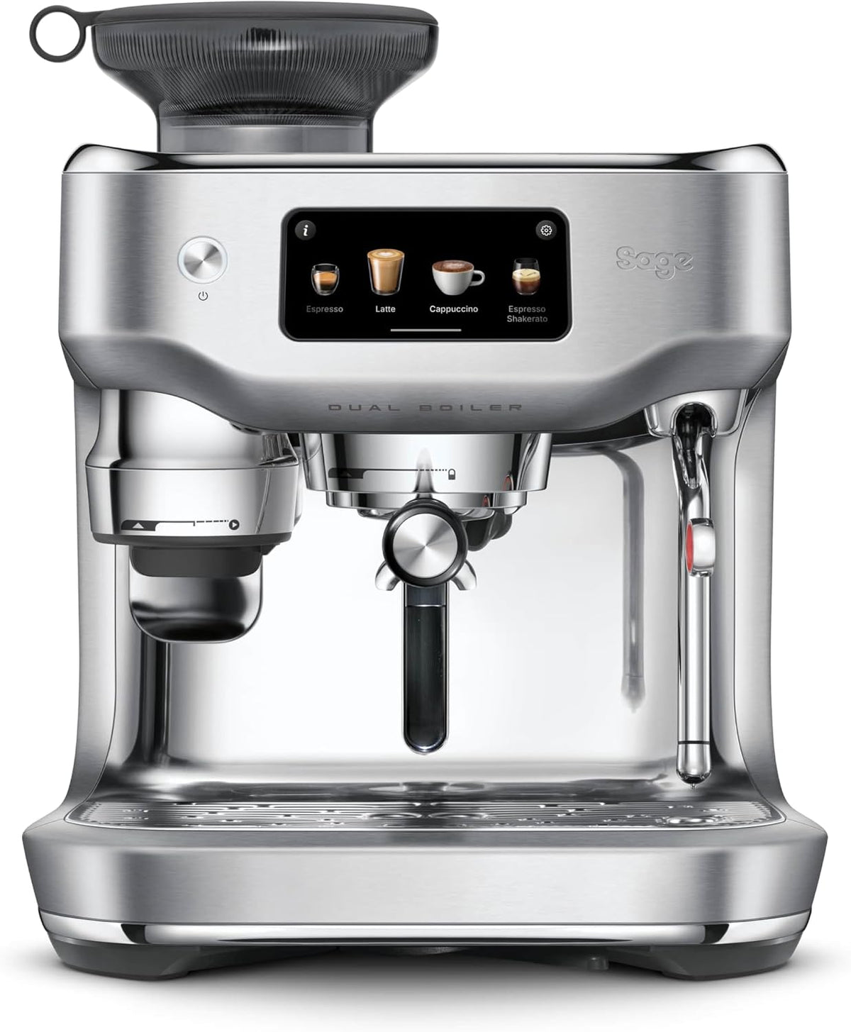 Sage Milchaufschäumer, Silber, The Oracle Dual Boiler - Kaffeemaschine mit Manuellem &