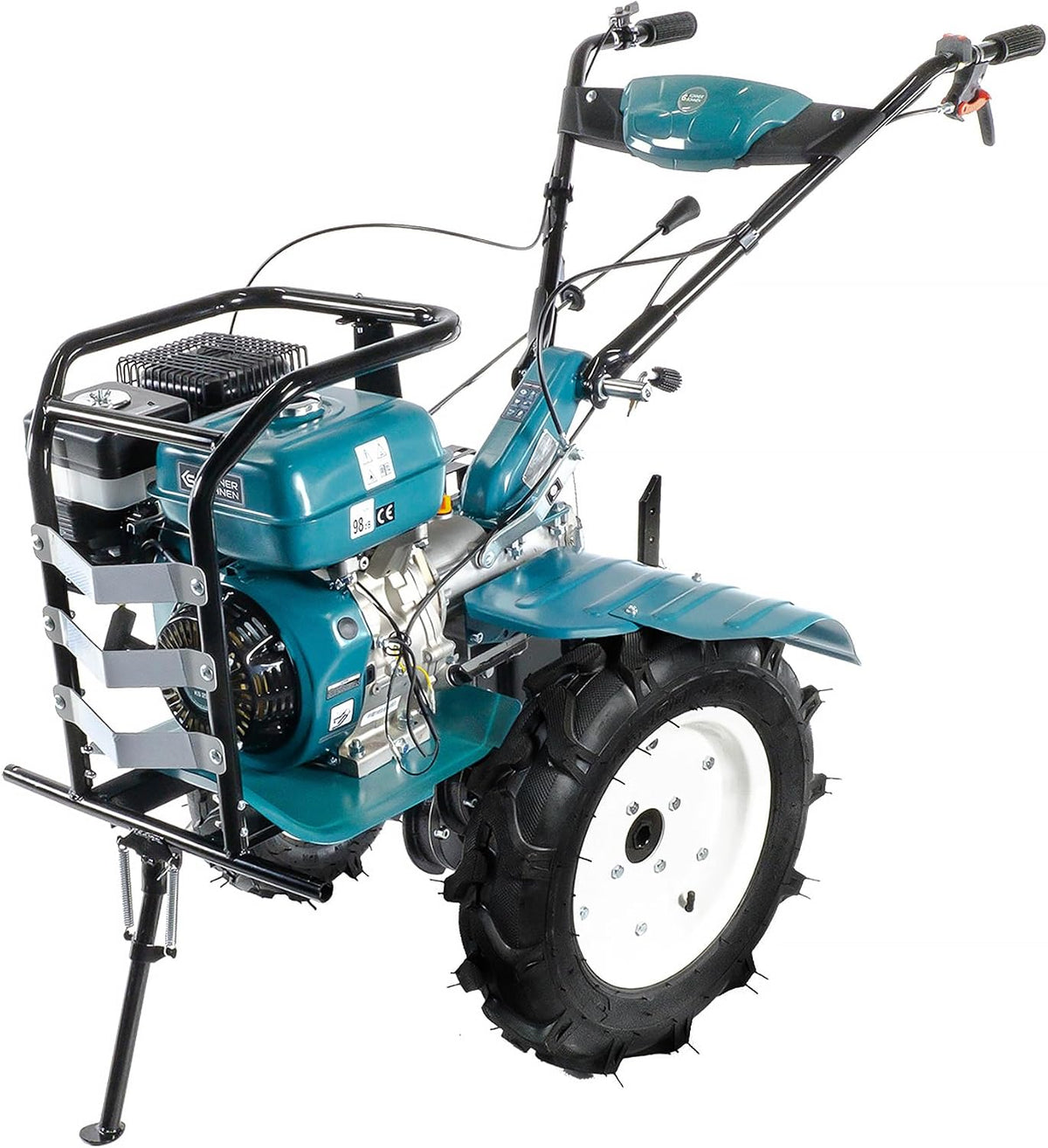 K&S Könner&Söhnen Werkzeugkasten, 134 cm, türkis/schwarz/weiß, & KS 9HP-1350G-3 Benzin Bodenhacke mit Direktantrieb