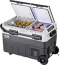 VEVOR Gefrierschrank, 50 L, Schwarz/Weiß, Tragbarer Autokühlschrank, 12-Volt-Autokühlschrank, tragbarer Dual-Zone
