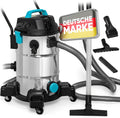 TEICHER Reinigungsgeräte, 35 Liter, Silber/Schwarz/Blau, Teichsauger Schlammsauger Groß [Neues Modell], 1200 Watt Pumpsauger