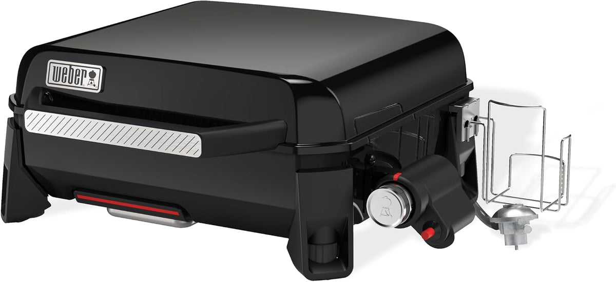 Weber Gasgrill, 43 x 41 cm, Schwarz, Slate GP Tragbare Premium platte/Gleichmäßige Hitze bis zum, Bis zu 260 °C