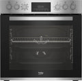 Beko Kochfeld, Schwarz/Edelstahl, BBUM12321X Einbau-Herd-Set, Multifunktionsofen mit 8 Heizarten und Glaskeramik