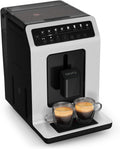 KRUPS Kaffeevollautomat, Weiß/Schiefer, Evidence ECOdesign mit Milchschlauch, 7 Getränkeoptionen, 2-Tassen-Funktion