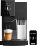 Cecotec Kaffeemaschine, 1 Liter, 19 Bar, 1350 W, Schwarz/Silber, Kompakte Superautomatische mit Wifi Cremmaet Compactccino