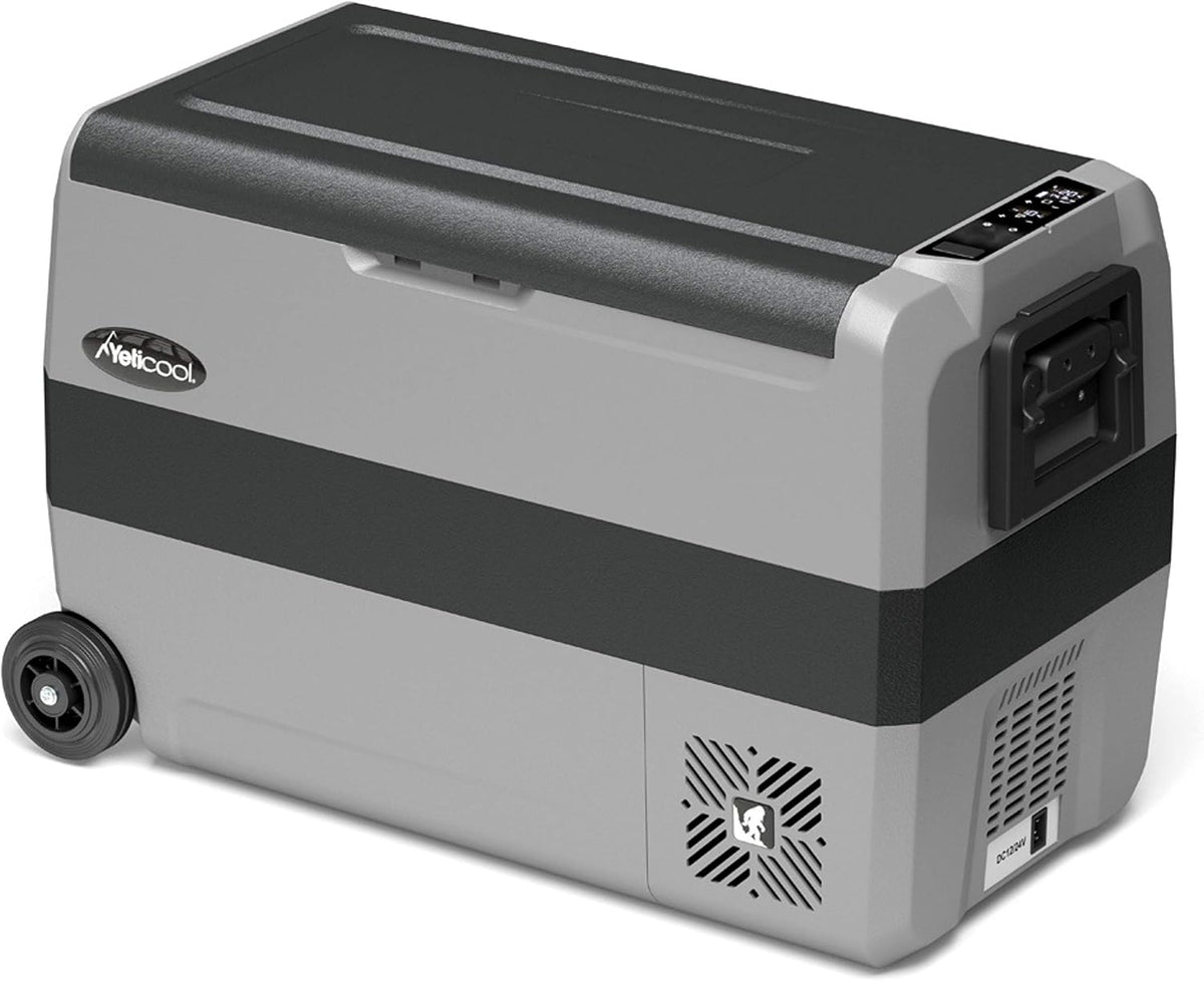 YetiCool Kompressor, 230 V, 24 V, Schwarz/Grau, TX50 Elektrische -Kühlbox, Dual-Zone, App Steuerung per Bluetooth