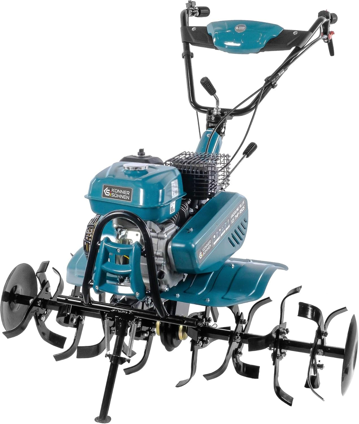 K&S Könner&Söhnen Werkzeugkasten, 108 cm, 31 cm, Blau/Schwarz, & KS 7HP-950S Benzin Bodenhacke, gartenfräse, kettenantrieb
