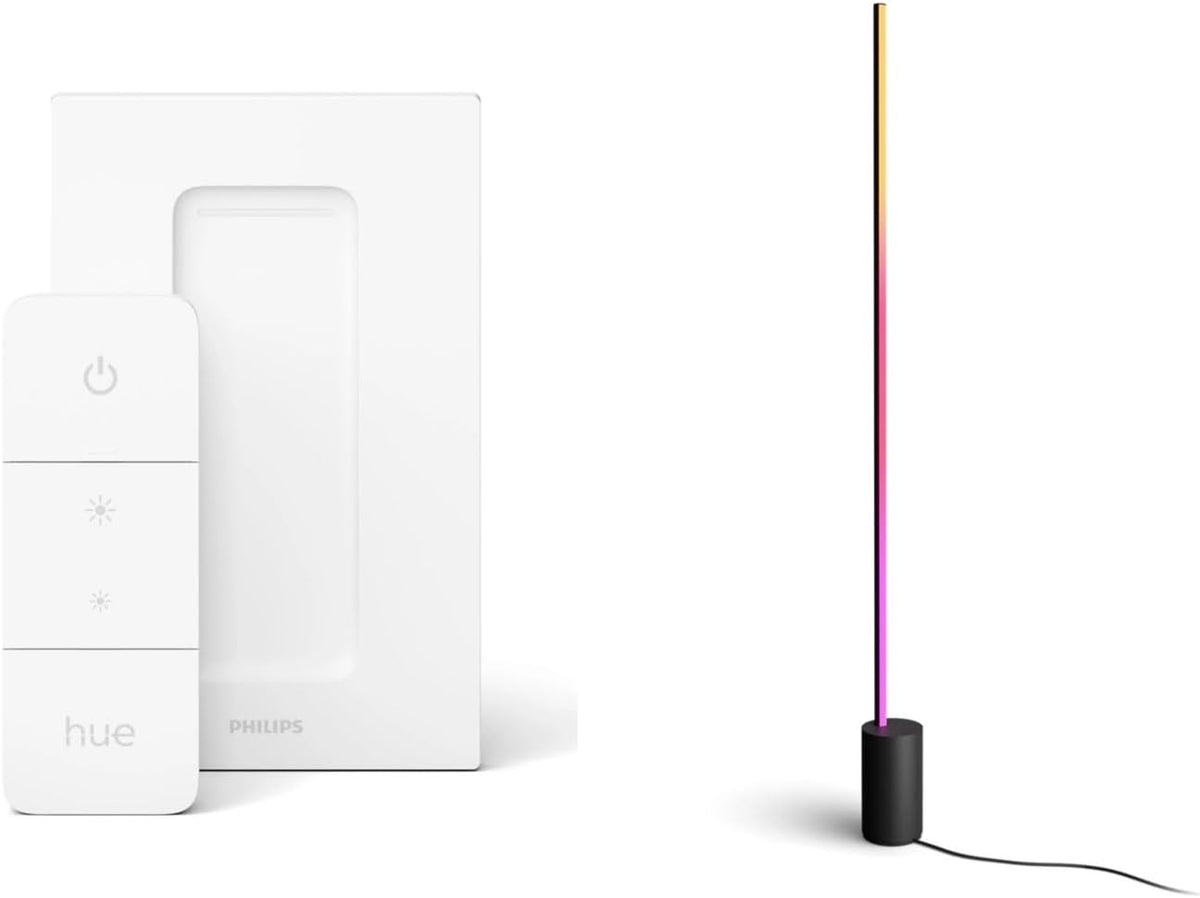 Hue Gradient Signe Stehleuchte Standleuchten & Deckenfluter, Schwarz, Bluetooth, kompatibel mit Alexa