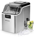 E EUHOMY Eiswürfelmaschine, 24 kg, 3,2 L, Silber/Schwarz, Edelstahl, 24 Eiswürfel in 13 Minuten, /24H gastro