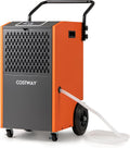 COSTWAY Luftentfeuchter, 73 L, 695m, Metall, Kaltgewalztes Blech, Orange/Schwarz