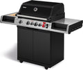 Enders Gasgrill, Schwarz/Silber, ® UNIQ 4 IK CRUSTER®, 4-Edelstahlbrenner, mehrstufige Drehregler, 800 °C TURBO ZONE™