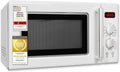 Exquisit Mikrowelle, 25,5 cm, 20 L, Weiß, Retro- 700 Watt, Drehteller, 1000 Watt Grill, 5 Leistungsstufen, Timer