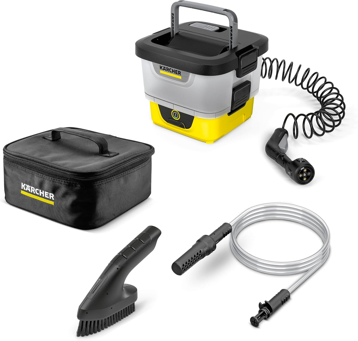 Karcher Fahrrad, 3,7 kg, 2 l, 8 l, Schwarz/Gelb/Grau, Kärcher Mobile Outdoor Cleaner OC 4 + Adventure, Fördermenge: /m
