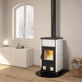 Nordica Kaminofen, Weiß/Schwarz, stufa a legna concita 2.0 - bianco infinity - 30966