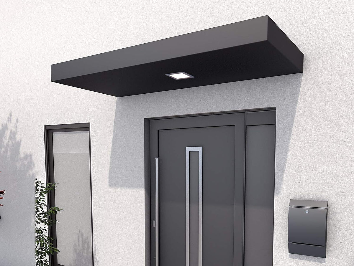 Gutta Baumarkt,Baubedarf,Baustoffe, 200 x 90 x 14,5 cm, schwarz, Rechteckvordach BS