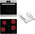 Privileg Backofen, 71 L, Silber/Schwarz, BAKO Turn&Cook 400 Einbau- mit Glaskeramik-Kochfeld/