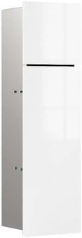 Emco Einteilige Toiletten, 600 mm, Weiß, WC-Modul asis Pure mit Glasfront Türanschlag Links, Unterputz, Alpinweiss