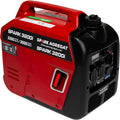 SPARK AGREGAT Powerstation, 3200 W, 230 V, Rot/Schwarz, 3200i Inverter Stromgenerator Benzin, Leiser Betrieb, 4-Takt EU5