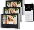 FTes RFKits Monitor, 7 Zoll, Schwarz/Silber, WLAN Wireless Video Türsprechanlage, 1080P Außenkamera, Touchscreen Wireless