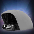 CAULO Markise, Oxford-Gewebe, Grau, Allwetterfester Carport, Mobile Faltgarage, Auto-, halbautomatischer Anti-Exposition-Carport