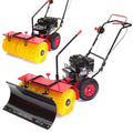 D&L Schneefräse, 800 mm, 80 cm, Rot/Schwarz/Gelb, 55736 Elektro Start 3in1 Kehrmaschine + Schneeschild