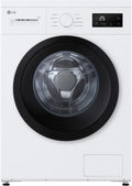 LG Waschmaschine, 7 kg, Weiß/Schwarz, F4NA10S7NWK Slim Frontlader Serie A1, Klasse A, 1400 Umdrehungen, Hygieneprogramm mit Dampf