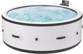 B&Y Badewannen mit Sprudelfunktion, 206 x 206 x 71 cm, weiß/schwarz, Aufblasbarer, PureSpa Pool Massage-Hottub, beruhigenden Luftdüsen