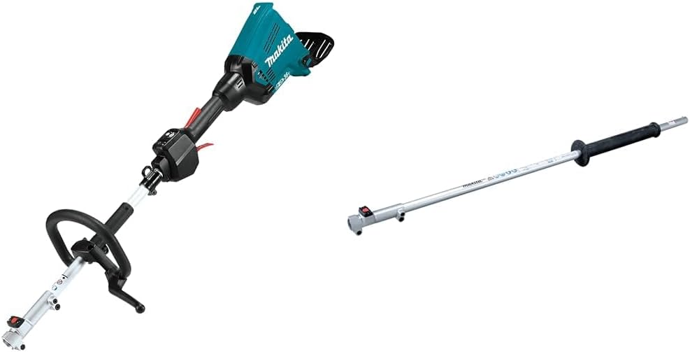 Makita Schlagschrauber, 115 cm, Schwarz/Silber/Blau, DUX60Z Akku-Multifunkt-Antrieb 2x18 V (ohne Akku, ohne Ladegerät) + Schaftverläng. LE400MP