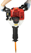 Mqwdxzfes Bohrhämmer, 1900 W, Rot/Schwarz/Weiß, Benzin Abbruchhammer 52CC 55J, 2-Takt Stemmhammer Meißelhammer für Beton & Geste