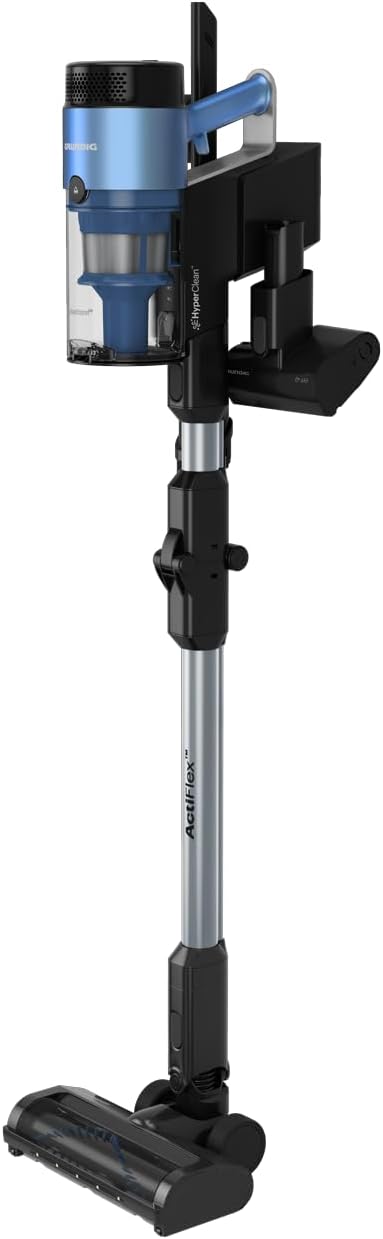 GRUNDIG Staubsauger, 450 W, Blau/Schwarz, VCP 8330 2-in-1-Akku-Stiel, HyperClean, CyclonStorm-Technologie, knickbares Rohr