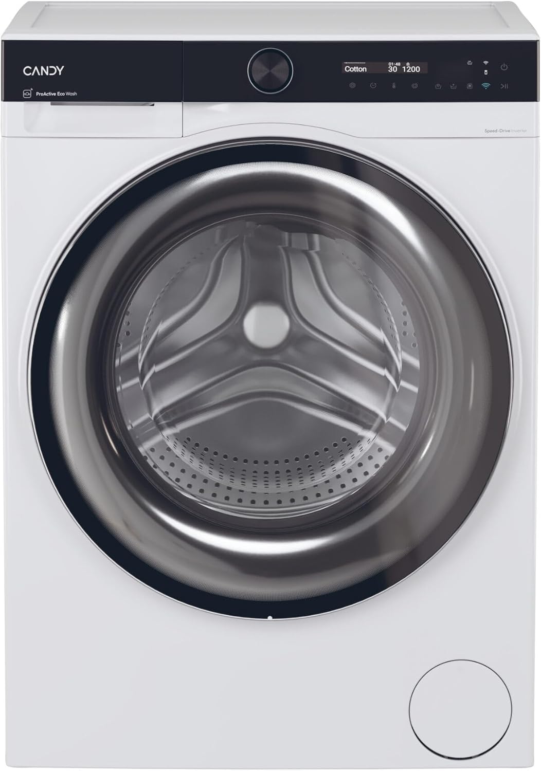 CANDY Waschtrockner, 6 kg, Weiß/Schwarz, BWS6106B8-S 10 +, 1600 U/min, Invertermotor, Energieklasse A