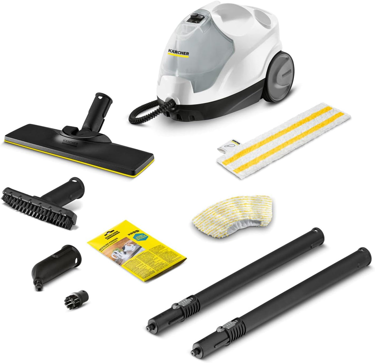 Karcher Dampfreiniger, 3,5 bar, 2.000 W, 100 m, 0,5 l, weiß/schwarz, Kärcher SC 4 EasyFix, Dampfdruck:, Aufheizzeit: 4 m