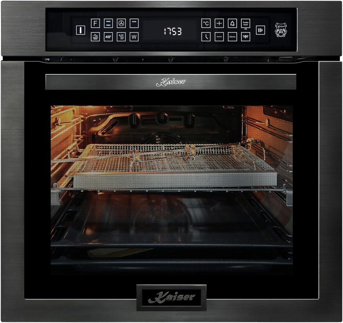 Kaiser Backofen, 86 L, Schwarz/Edelstahl, Einbau EH 6306 N RS, 15 Fkt. Grill Air fryer Full Touch