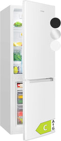 Bomann Kühl-Gefrierkombination, 143 cm, 40 dB, 173 L, Weiß, ® Kühlschrank mit Gefrierfach, Energieklasse C, Kühl Gefrierkombination leise