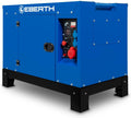 EBERTH Powerstation, 400 V, 230 V, 12 V, Blau/Schwarz, 10000 Watt Notstromaggregat Diesel, Stromerzeuger mit 18, 4 PS