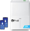 VonHaus Luftentfeuchter, 44 dB, 140m, 30 L, Weiß, Elektrisch mit App & WLAN, /24H, Entfeuchter für Keller, Raumentfeuchter für Räume ³/40m²