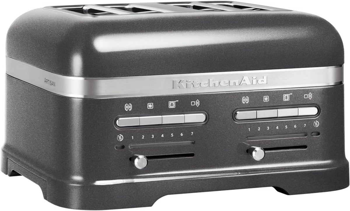 KitchenAid Toaster, Silber, Artisan 5KMT4205 mit 4 Schlitzen Medaillon