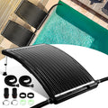 Fiqops Heizungen, 113 x 69 x 35 cm, 10000 L, 40 mm, Schwarz, 2X Poolheizung Solar, Sonnenkollektor Pool, Solarheizung /H