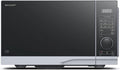 SHARP Mikrowelle, 1000 W, 900 W, 25 L, Schwarz/Silber, YC-PG254AE-S, Silber, nleistung, Grill, Halb-digitale Steuerung