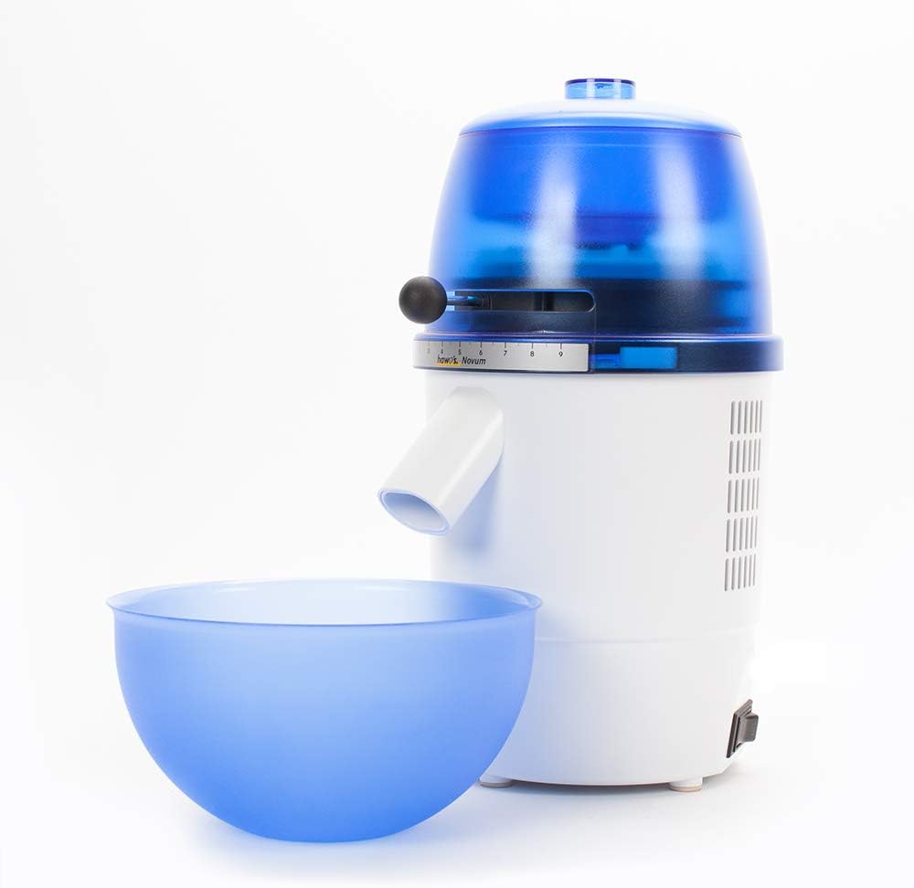 Hawos Elektrische Getreidemühlen, 360 W, Blau/Weiß, Novum (Farbe: Blau) - Elektrische Getreidemühle