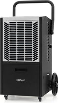 COSTWAY Luftentfeuchter, 66 L, Schwarz/Weiß, /Tag, Bautrockner mit Pumpe & Ablaufschlauch, Industrie Trocknungsgerät mit 24H Timer & 4 Rädern