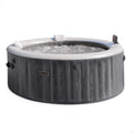 Intex Tablet, 2200 W, Grau, PureSpa Greywood Deluxe - Whirlpool für 4-Personen, mit er Holzmaserung, 140 Luftdüsen