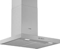 Bosch Dunstabzugshaube, 60 cm, Silber, DWB66BC50 Serie 2 Wandesse, breit, Um- & Abluft, Made in Germany, LED-Beleuchtung gleichmäßige Ausleuchtung
