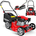 MASKO Rasenmäher, 50 Liter, 42 cm, Rot/Schwarz, ® Benzin 3in1, Schnittbreite, 7- fache Schnitthöhenverstellung
