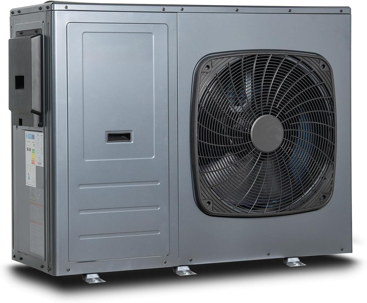 Smad Kompressor, 10KW, 240 V, Silber, R290 A+++ Inverter Luft Wärmepumpe, COP 4.8, Kühlung, Warmwasser, Heizung