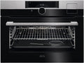 AEG Backofen, Schwarz/Edelstahl, KSK998290M Kompakt-Dampf Edelstahl