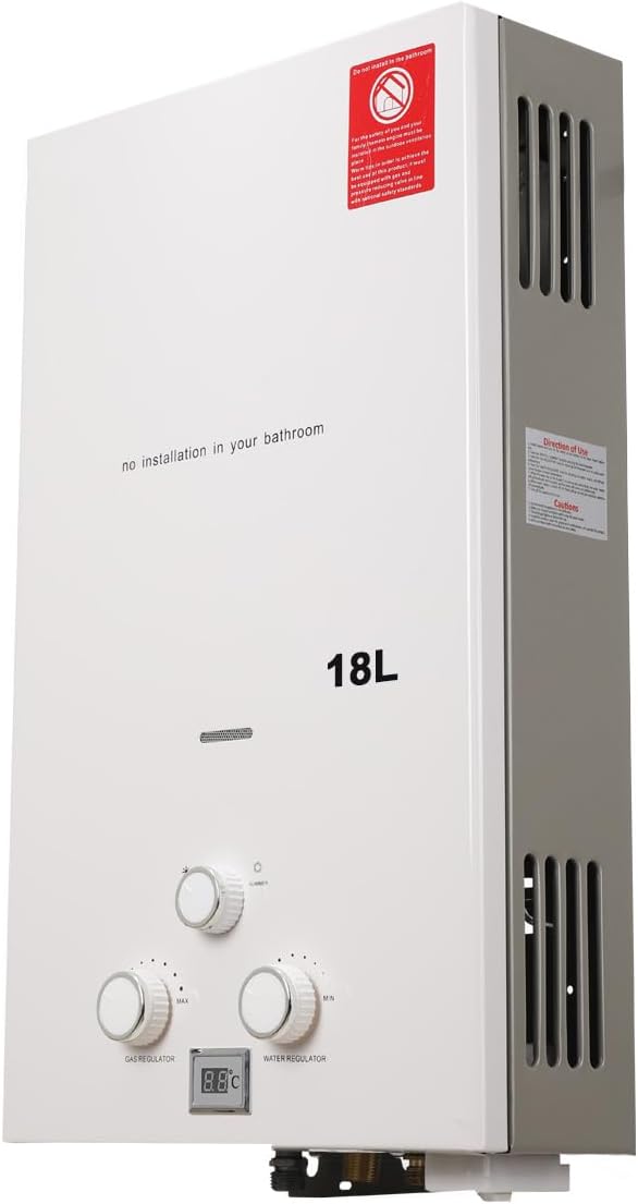 Lfhelper Baumarkt,Klempnerarbeiten,Durchlauferhitzer & Ersatzteile, 36KW, 18 L, Weiß