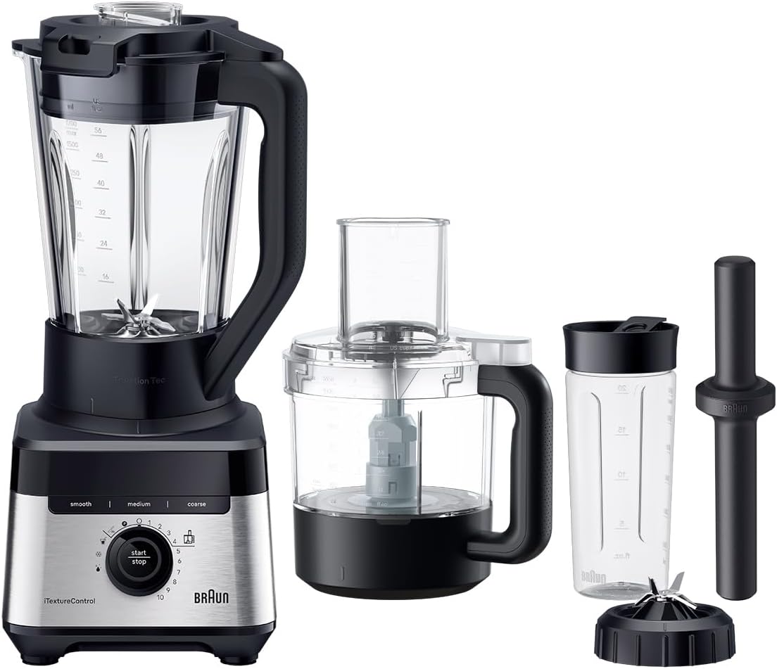 Braun Küche Haushalt & Wohnen,Elektrische Küchengeräte,Küchenmaschinen Rührgeräte & Mixer, 1400 W, Schwarz/Silber
